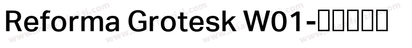 Reforma Grotesk W01字体转换